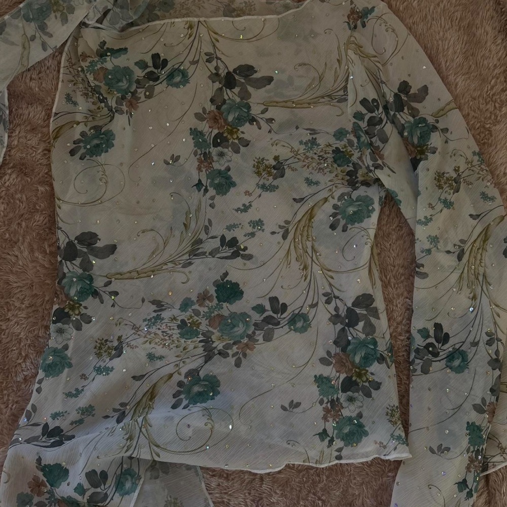 Y2k vintage sheer through top